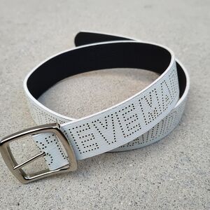 Steve Madden White Belt Women's Size Small Dotted Brand Name